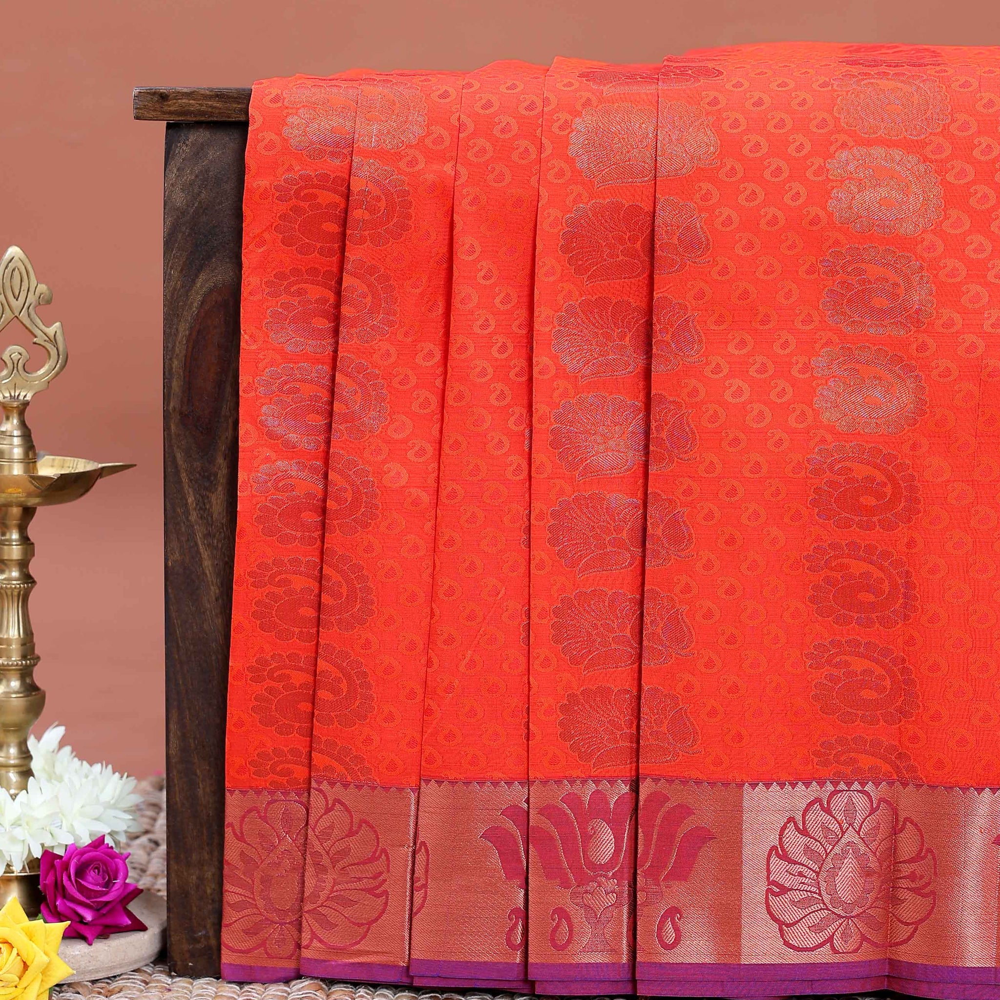 buy-1-get-2-offer-silk-saree-dark-orange