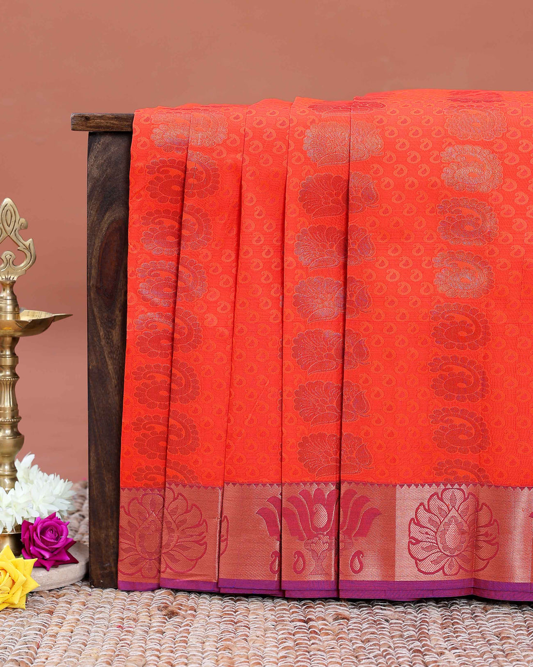 buy-1-get-2-offer-silk-saree-dark-orange