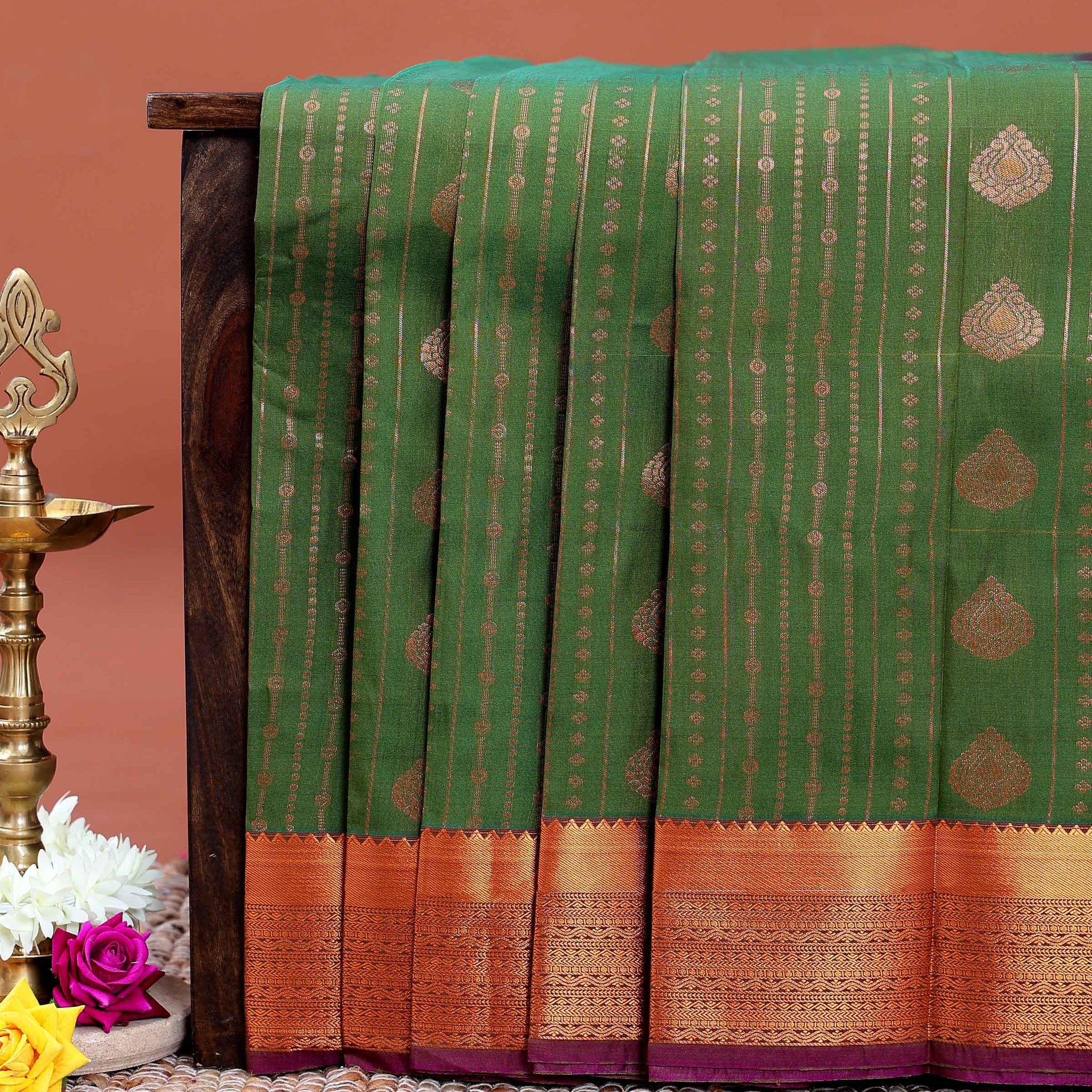 buy-1-get-2-offer-silk-saree-green-three