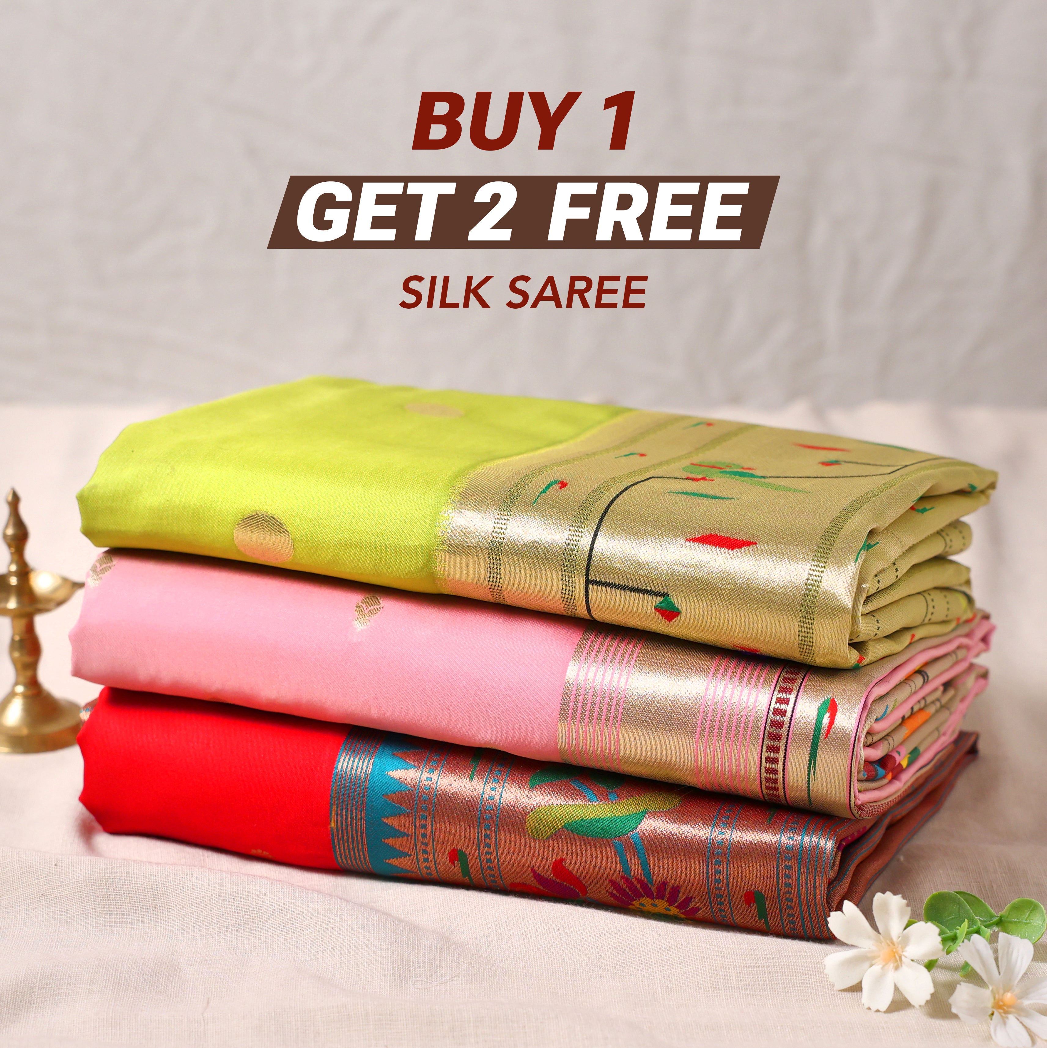 Buy 1 Get 2 Silk Saree