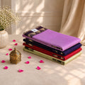Mangalagiri Cotton Saree Collection  Striped Patterns And Traditional Temple Motif Borders Available in Assorted Colour 