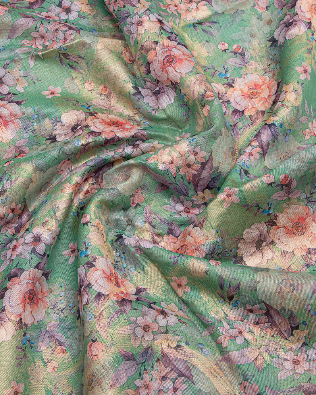 Green Color Fancy Silk Saree