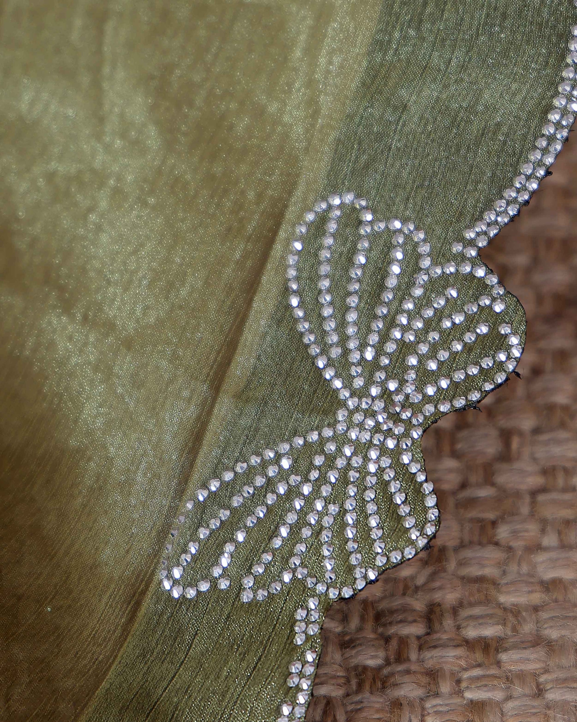 elegant-fancy-saree-with-subtle-sheen-finish-delicate-butterfly-patterned-lace-border-Green