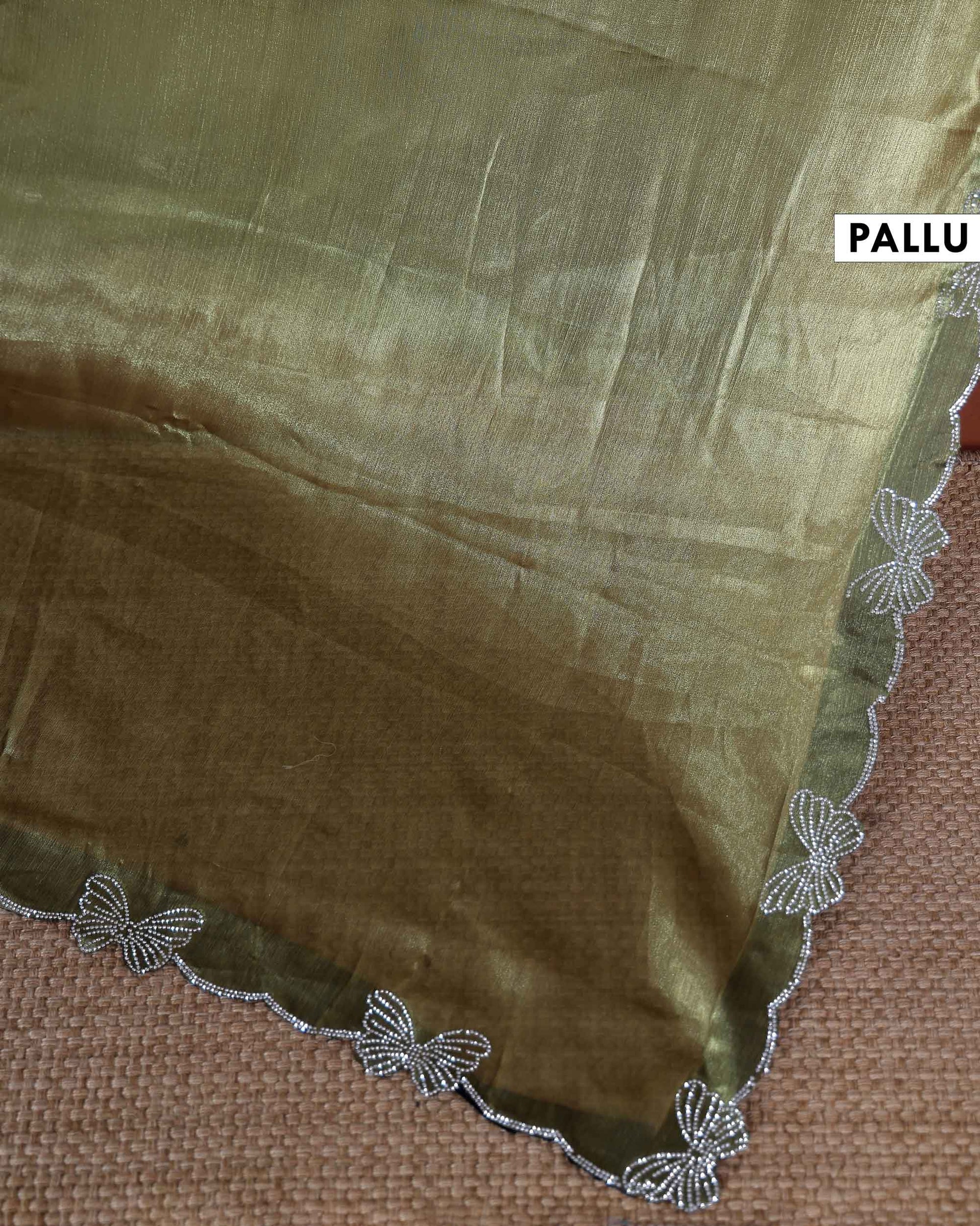elegant-fancy-saree-with-subtle-sheen-finish-delicate-butterfly-patterned-lace-border-Green