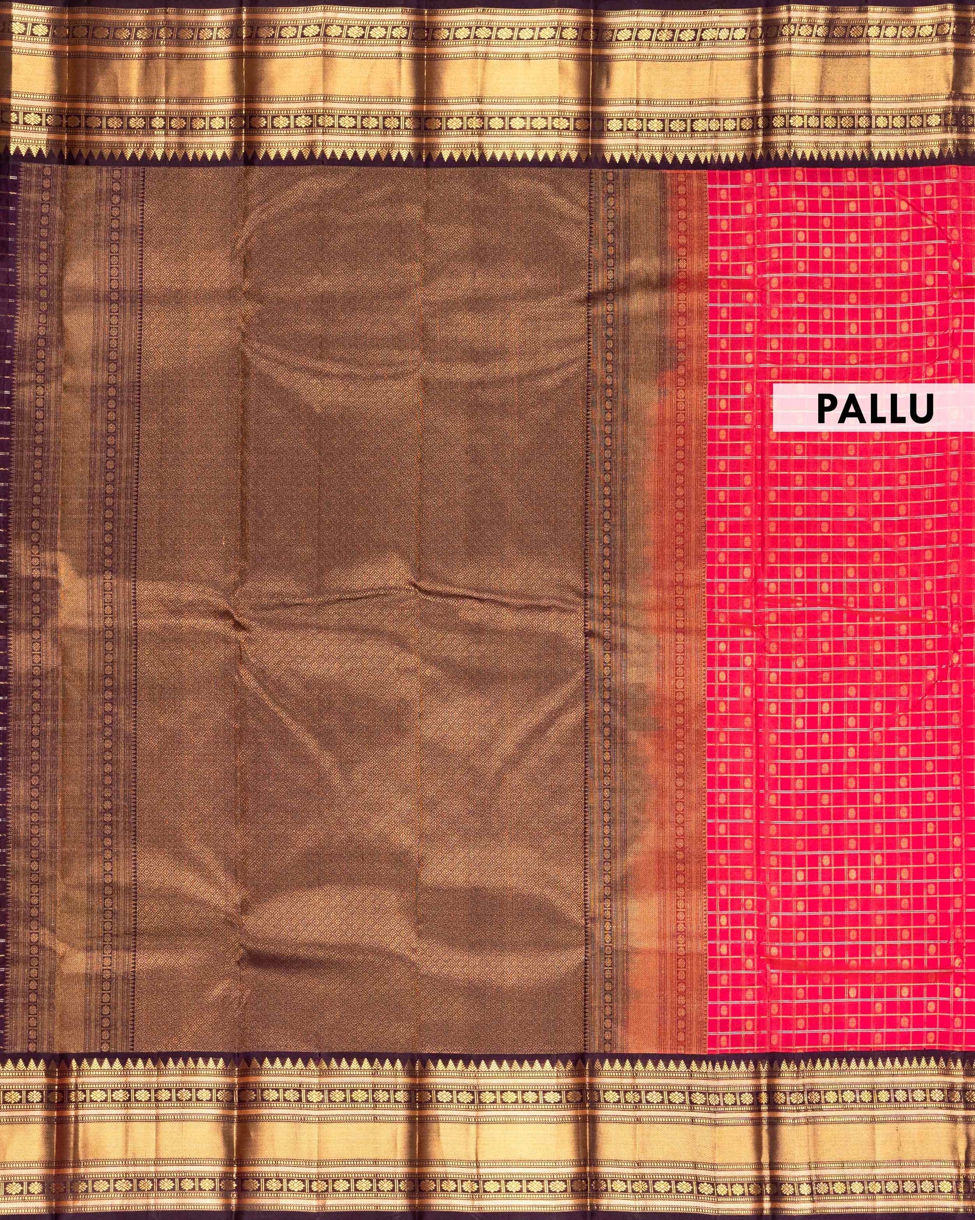 elegant-handloom-kanchipuram-pure-silk-saree-with-all-over-checks-pattern-and-intricate-zari-border-pink