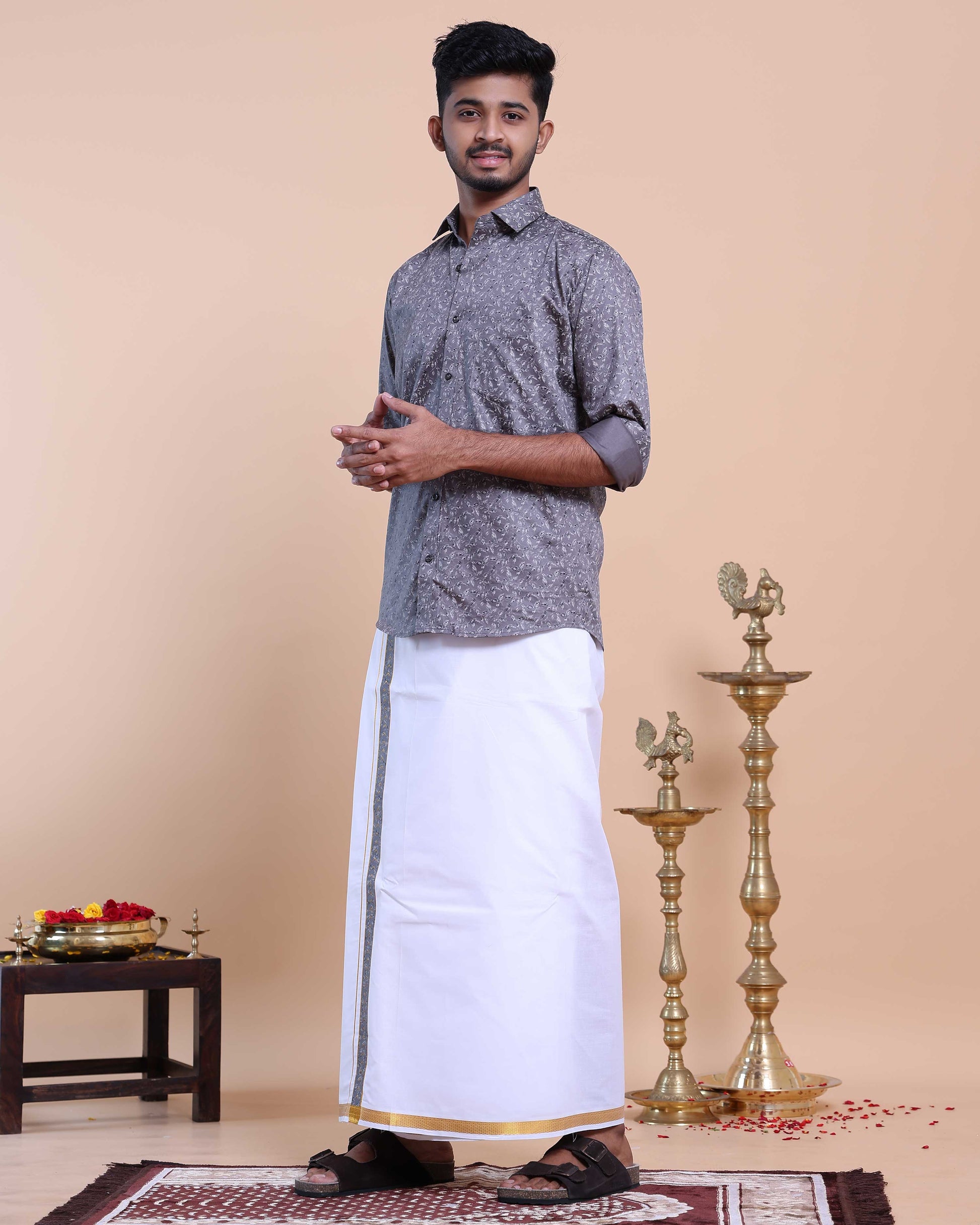 elegant-mens-ethnic-full-sleeve-shirt-dhoti-set-with-zari-border-grey-one