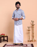 elegant-mens-ethnic-full-sleeve-shirt-dhoti-set-with-traditional-border-blue-Eight