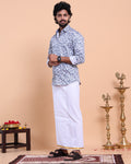 elegant-mens-ethnic-full-sleeve-shirt-dhoti-set-with-traditional-border-blue-Seven