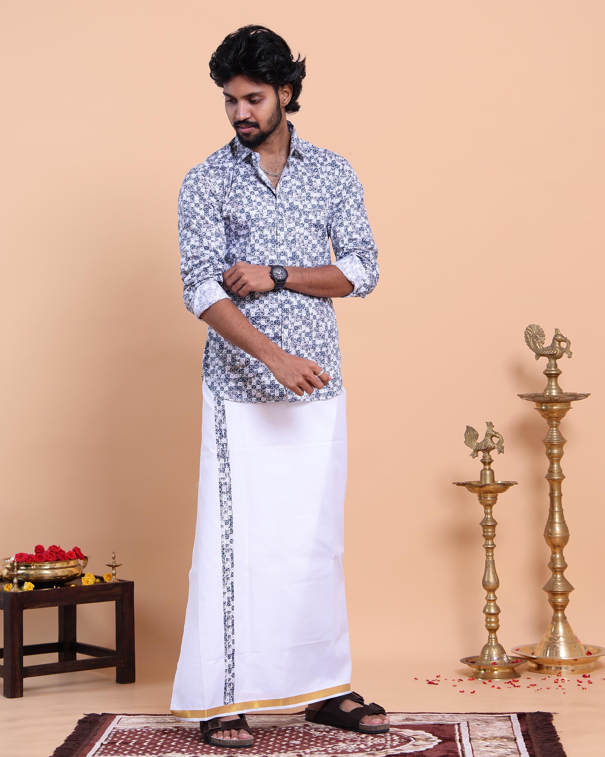 elegant-mens-ethnic-full-sleeve-shirt-dhoti-set-with-traditional-border-blue-five