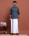 elegant-mens-ethnic-full-sleeve-shirt-dhoti-set-with-traditional-border-blue-one