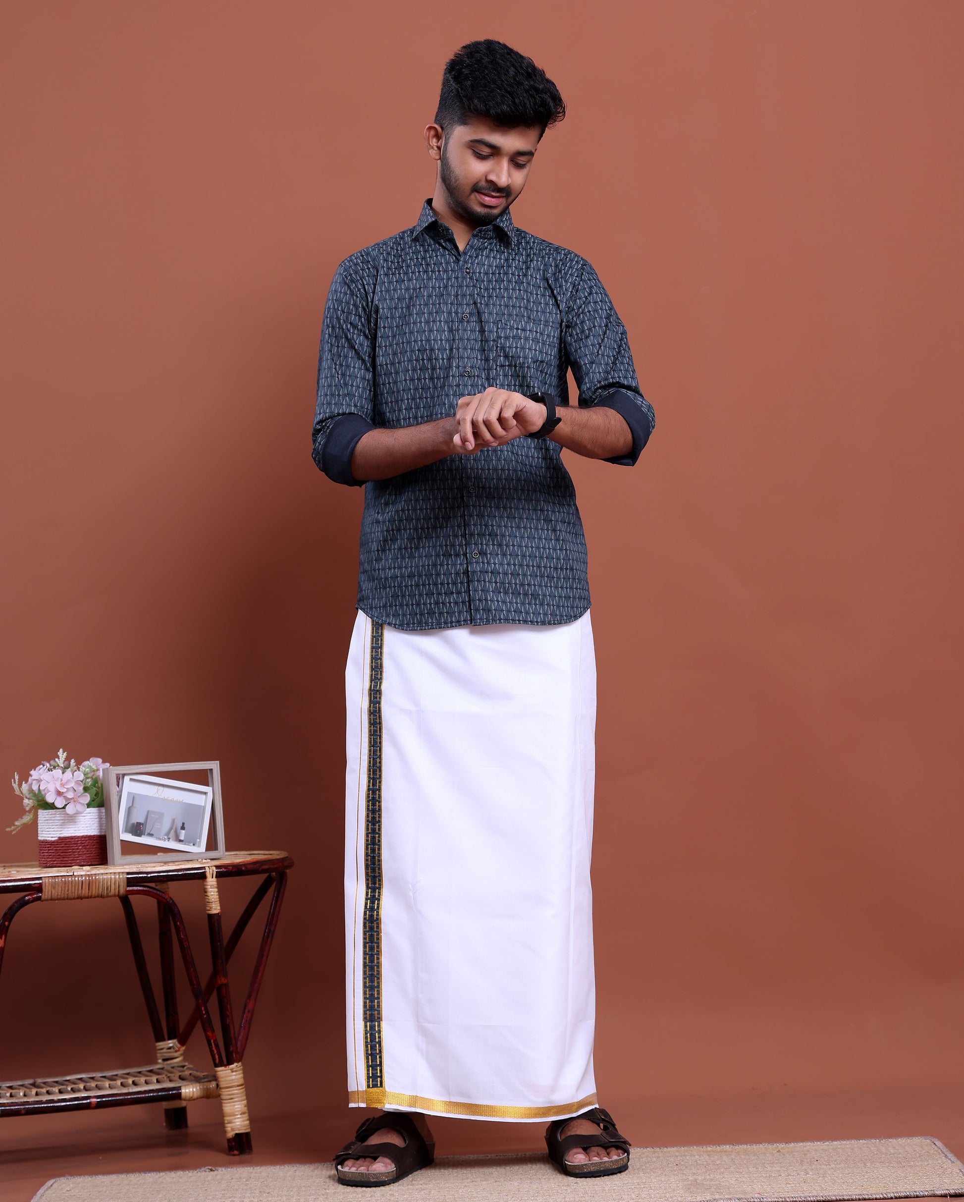 elegant-mens-ethnic-full-sleeve-shirt-dhoti-set-with-traditional-border-blue-three