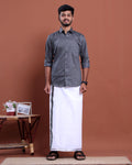 elegant-mens-ethnic-full-sleeve-shirt-dhoti-set-with-traditional-border-grey-eight