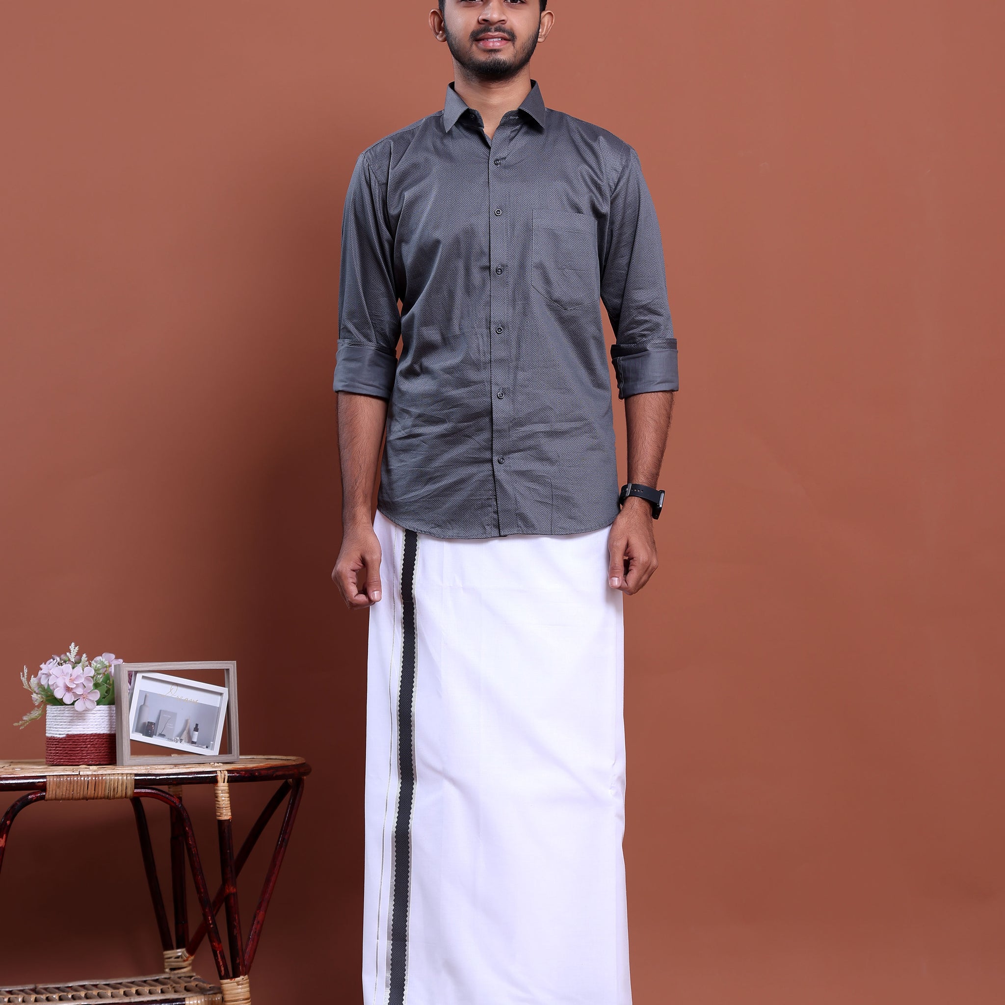 elegant-mens-ethnic-full-sleeve-shirt-dhoti-set-with-traditional-border-grey-eleven