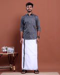 elegant-mens-ethnic-full-sleeve-shirt-dhoti-set-with-traditional-border-grey-eleven