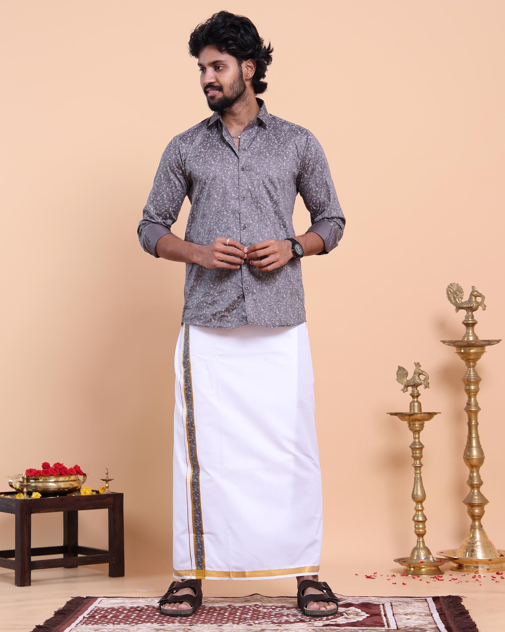 elegant-mens-ethnic-full-sleeve-shirt-dhoti-set-with-traditional-border-grey-five