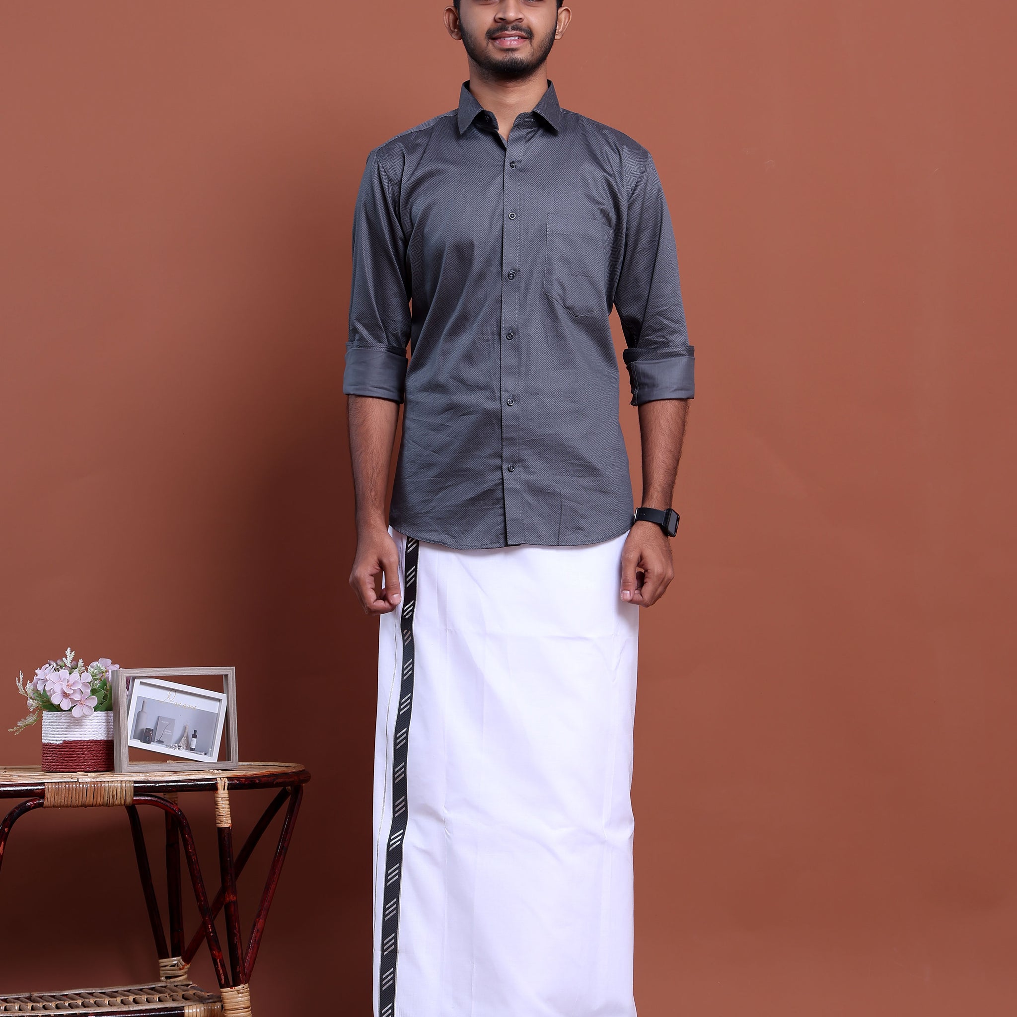 elegant-mens-ethnic-full-sleeve-shirt-dhoti-set-with-traditional-border-grey-nine