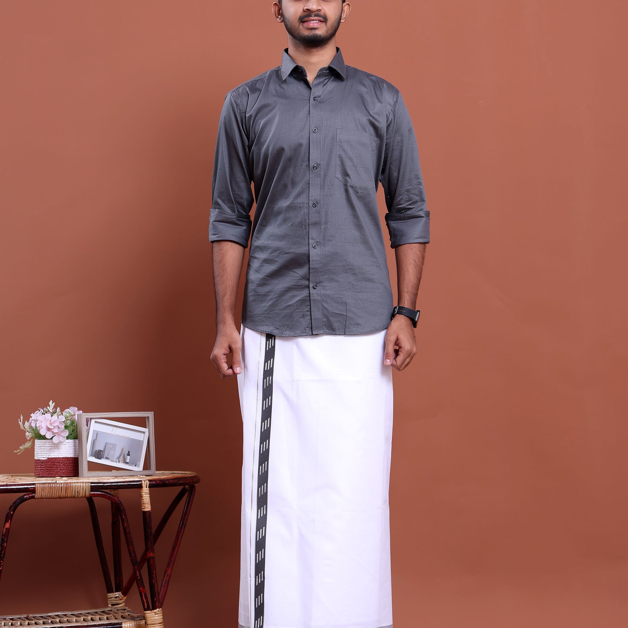 elegant-mens-ethnic-full-sleeve-shirt-dhoti-set-with-traditional-border-grey-ten