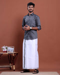 elegant-mens-ethnic-full-sleeve-shirt-dhoti-set-with-traditional-border-grey-thirteen