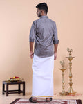 elegant-mens-ethnic-full-sleeve-shirt-dhoti-set-with-zari-border-grey-one