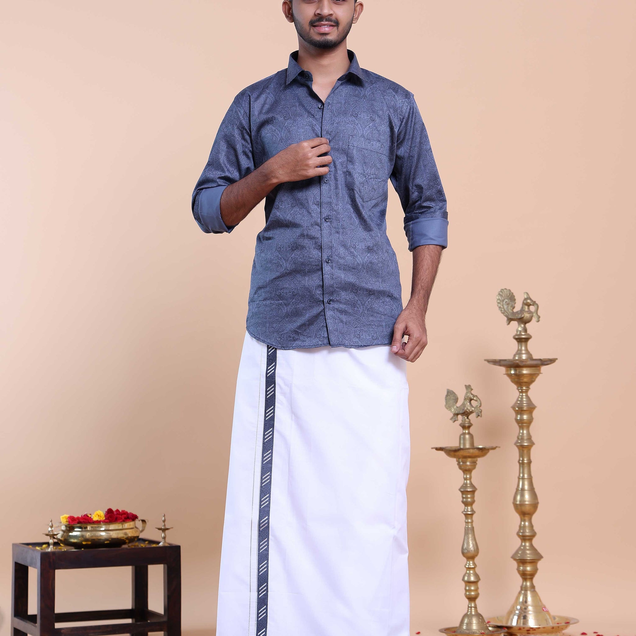 elegant-mens-ethnic-full-sleeve-shirt-dhoti-set-with-zari-border-blue-eleven