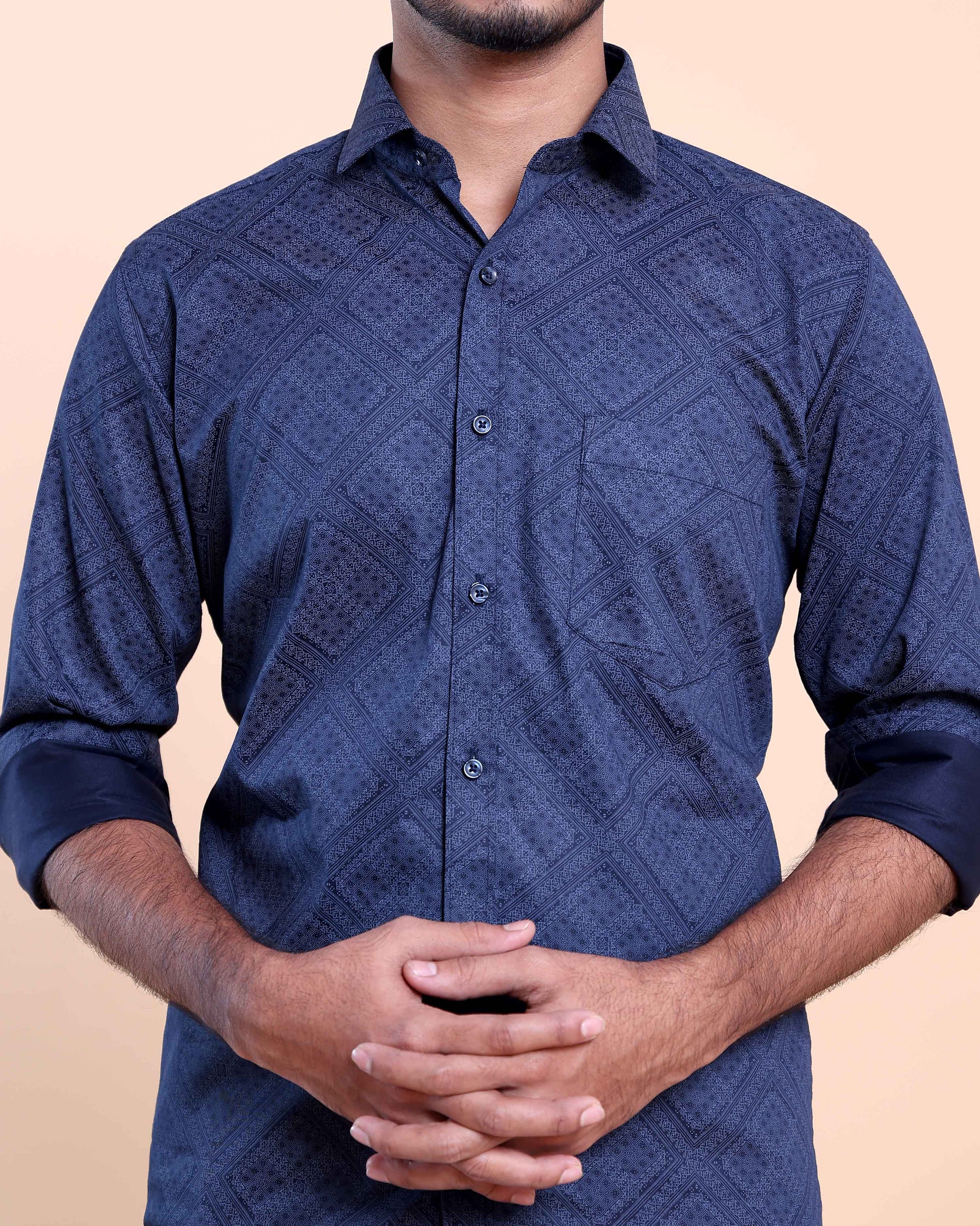 elegant-mens-ethnic-full-sleeve-shirt-dhoti-set-with-zari-border-blue-one