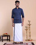 elegant-mens-ethnic-full-sleeve-shirt-dhoti-set-with-zari-border-blue-seventeen