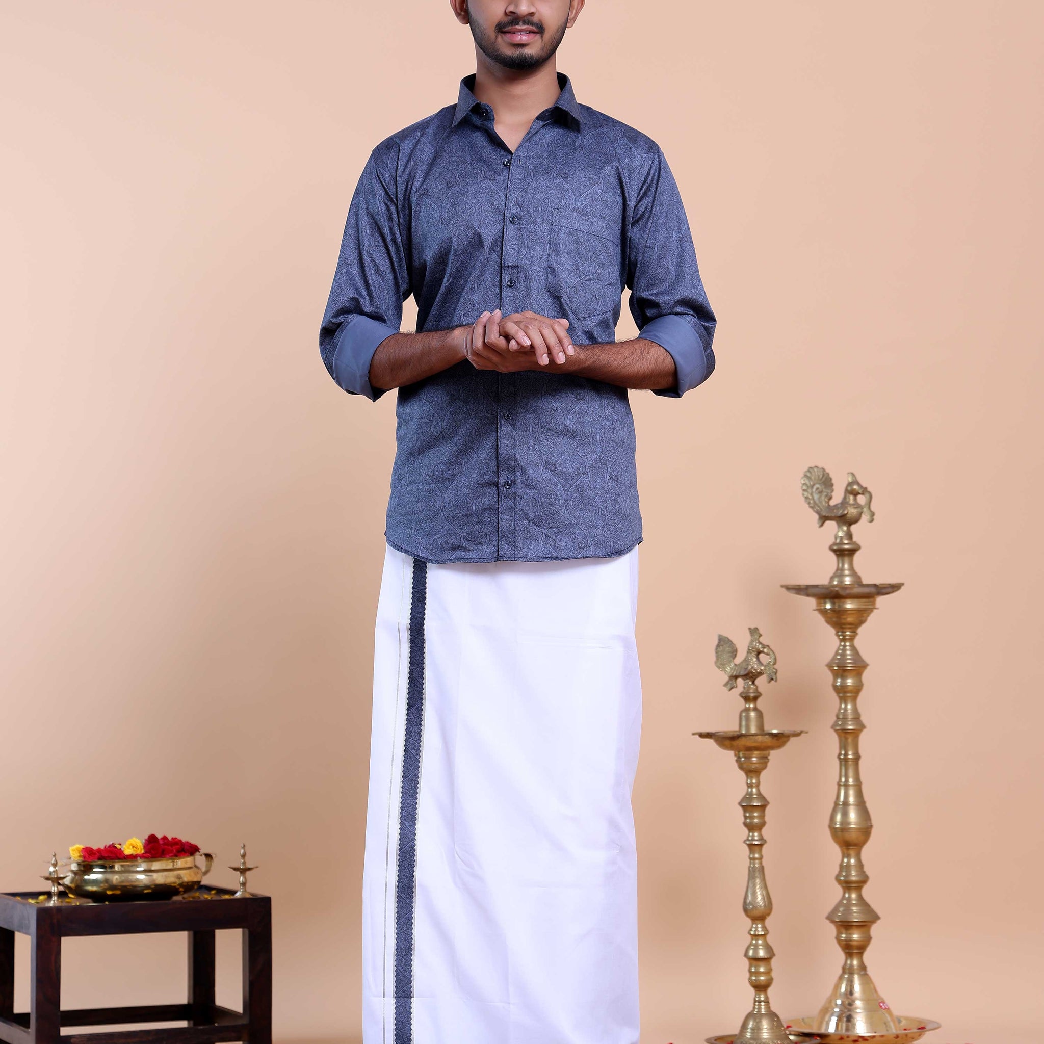 elegant-mens-ethnic-full-sleeve-shirt-dhoti-set-with-zari-border-blue-ten
