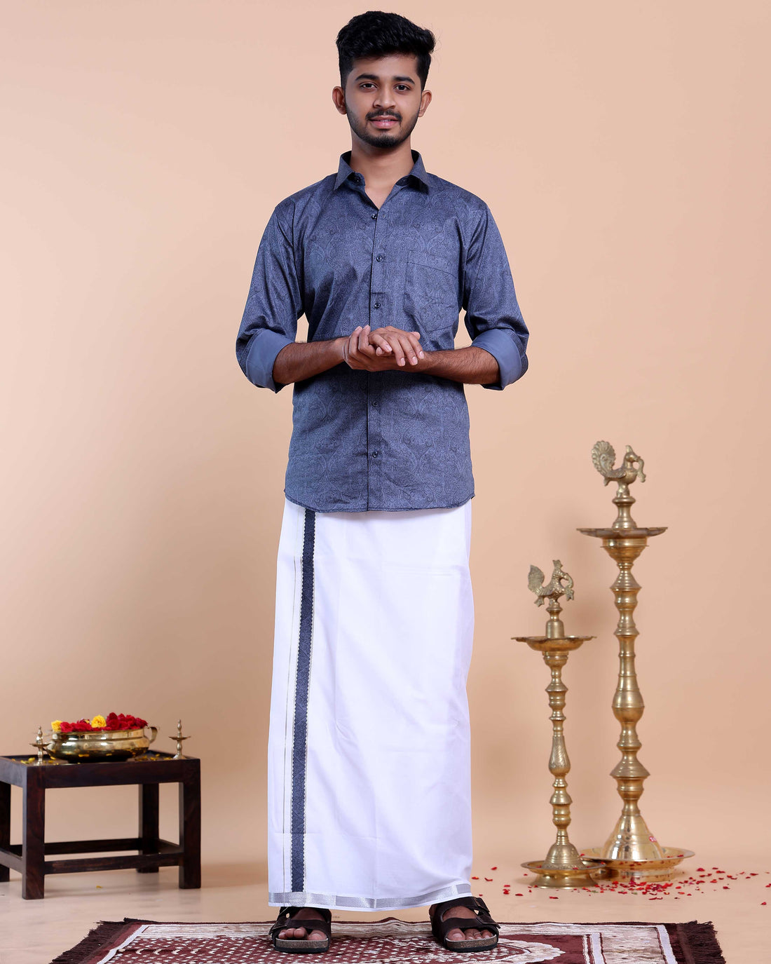 elegant-mens-ethnic-full-sleeve-shirt-dhoti-set-with-zari-border-blue-ten