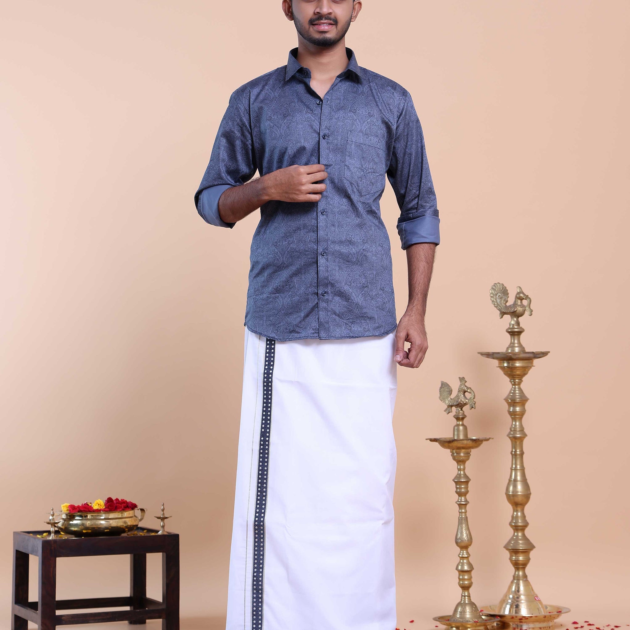 elegant-mens-ethnic-full-sleeve-shirt-dhoti-set-with-zari-border-blue-twlelve