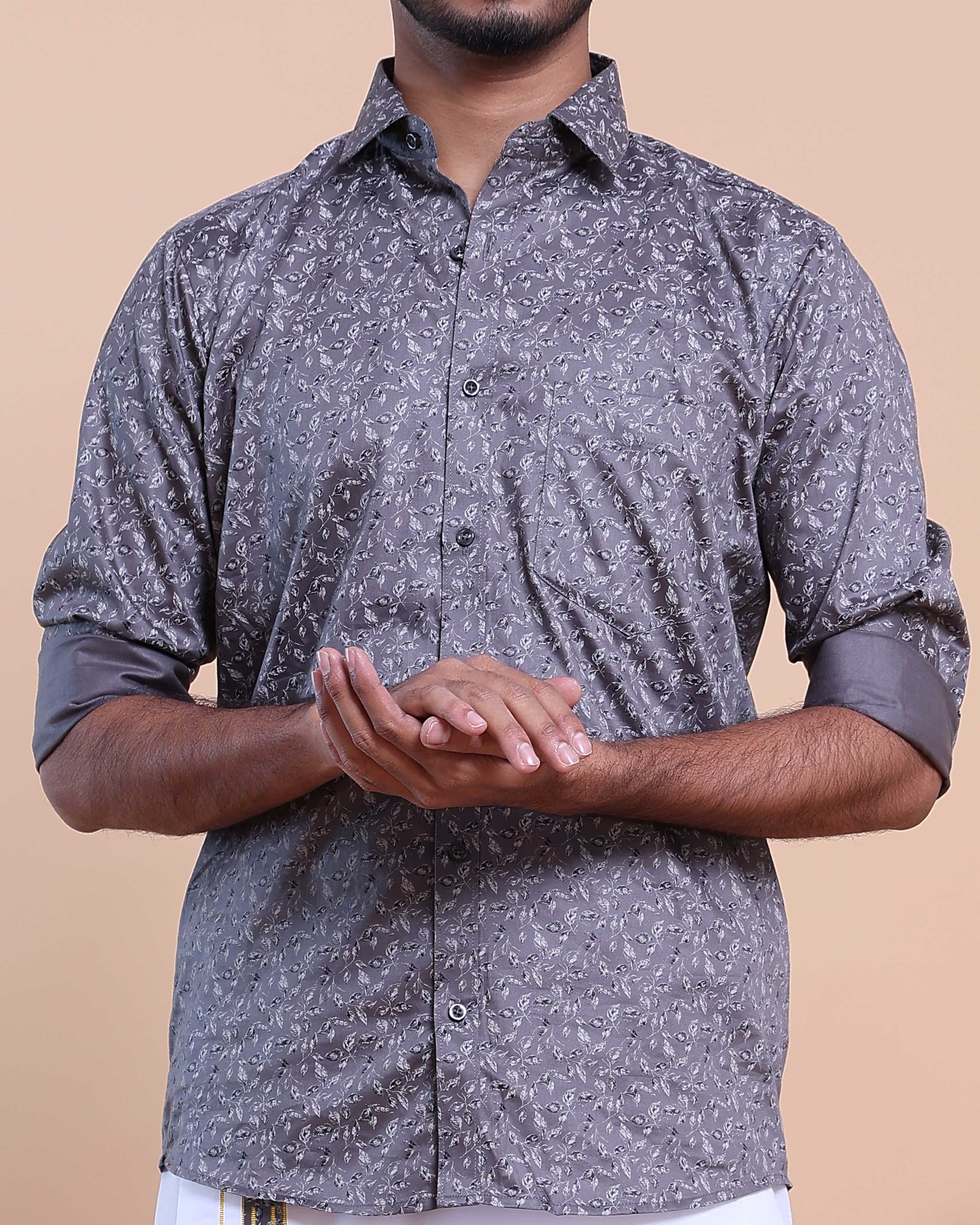 elegant-mens-ethnic-full-sleeve-shirt-dhoti-set-with-zari-border-grey-four