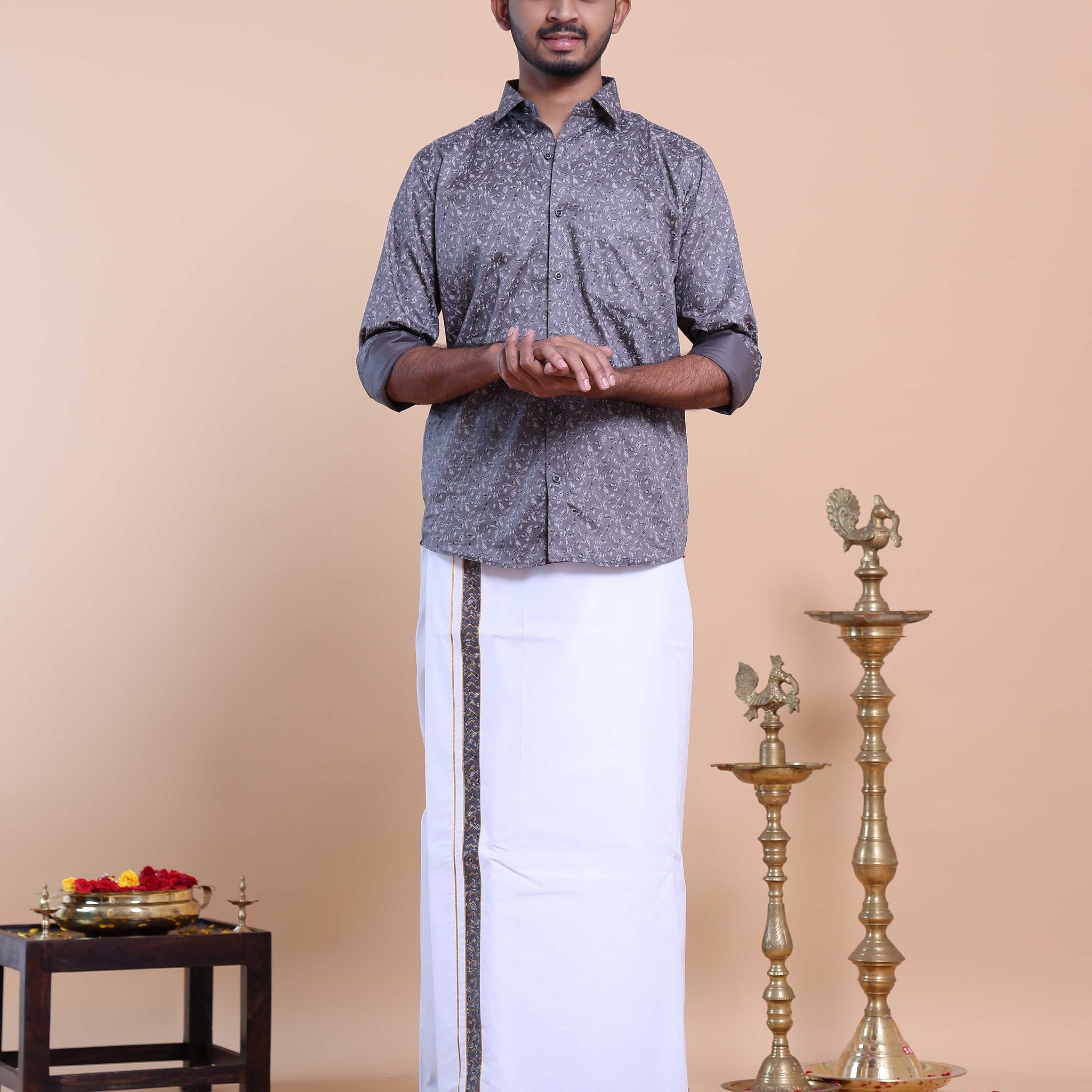 elegant-mens-ethnic-full-sleeve-shirt-dhoti-set-with-zari-border-grey-one
