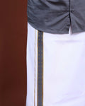 elegant-mens-ethnic-half-sleeve-shirt-dhoti-set-with-traditional-border-grey-three