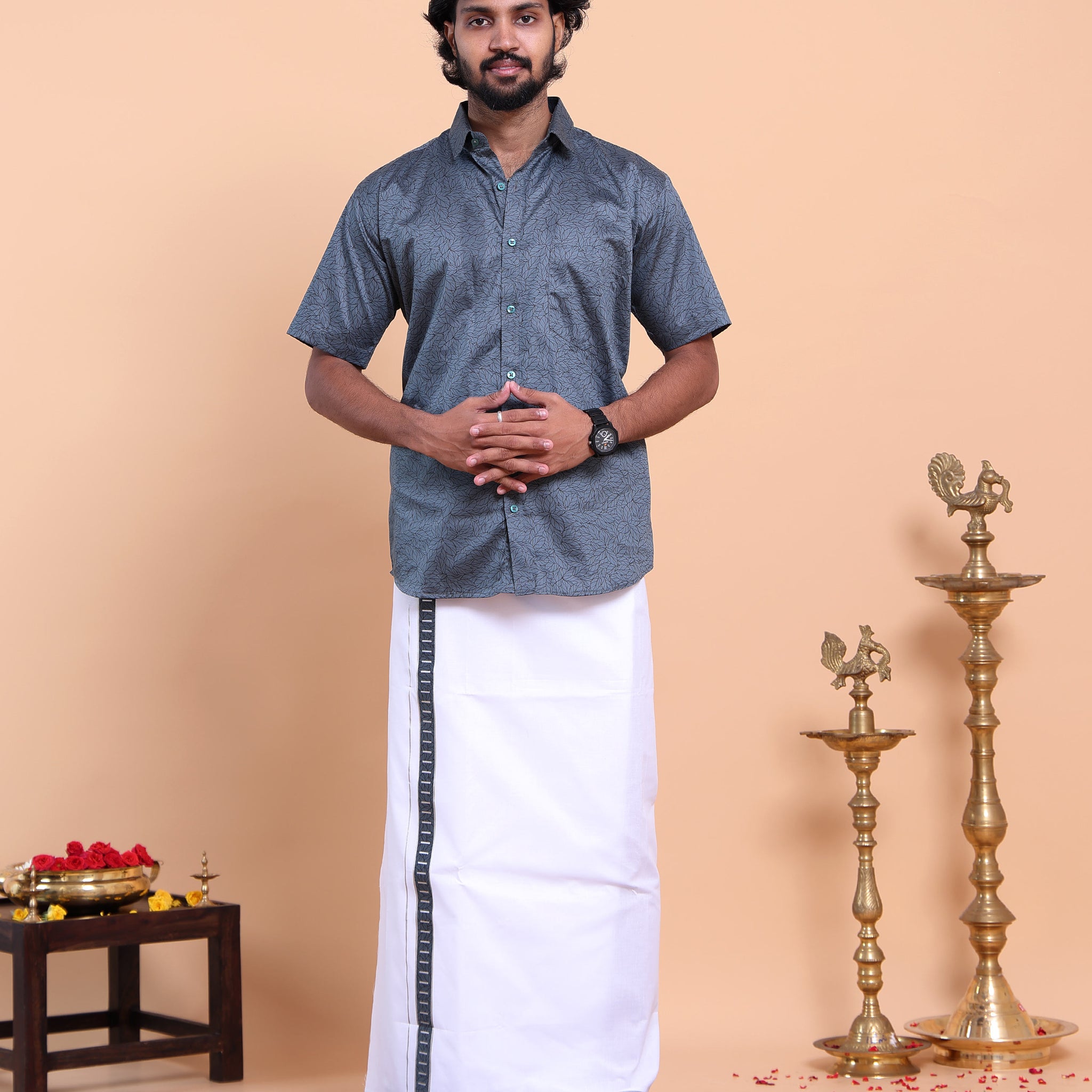 elegant-mens-traditional-shirt-and-dhoti-set-with-woven-border-grey-one
