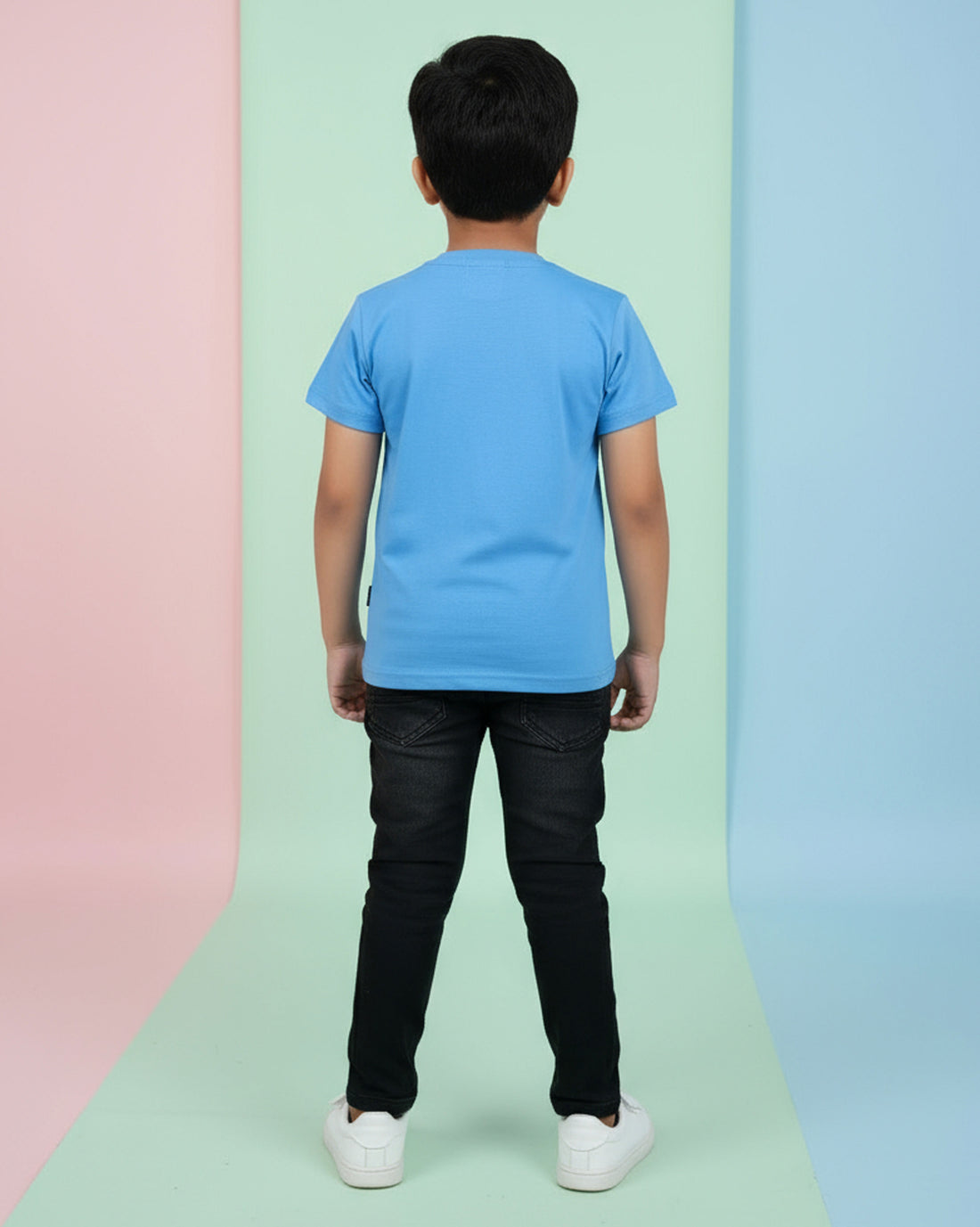 Boys Festive Stylish Printed T- Shirt - Blue