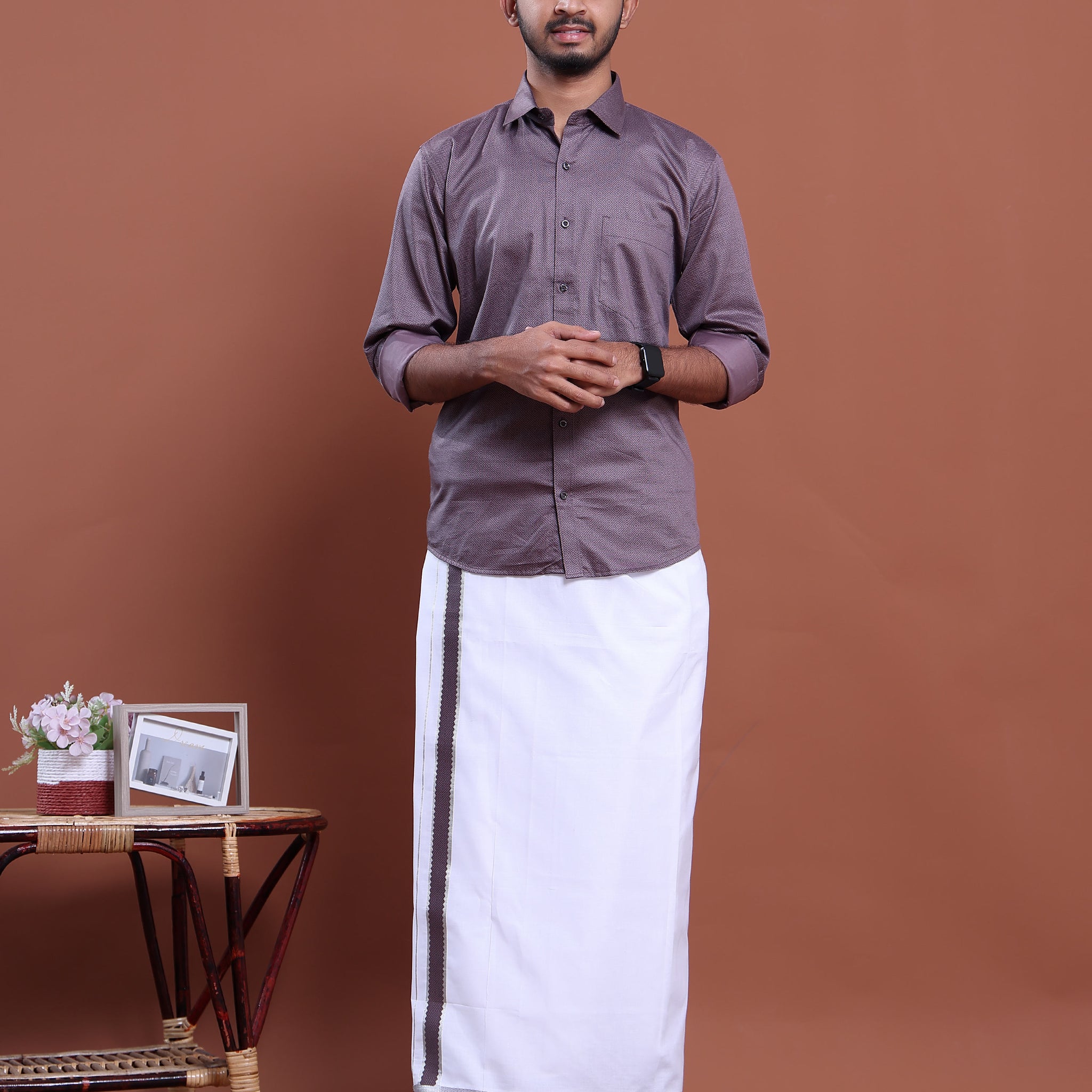 mens-full-sleeve-shirt-and-traditional-dhoti-set-with-designer-border-purple-Ten