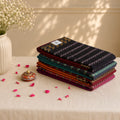 Mangalagiri Cotton Sarees  Traditional Woven Borders And Zari Motifs In Assorted Colors