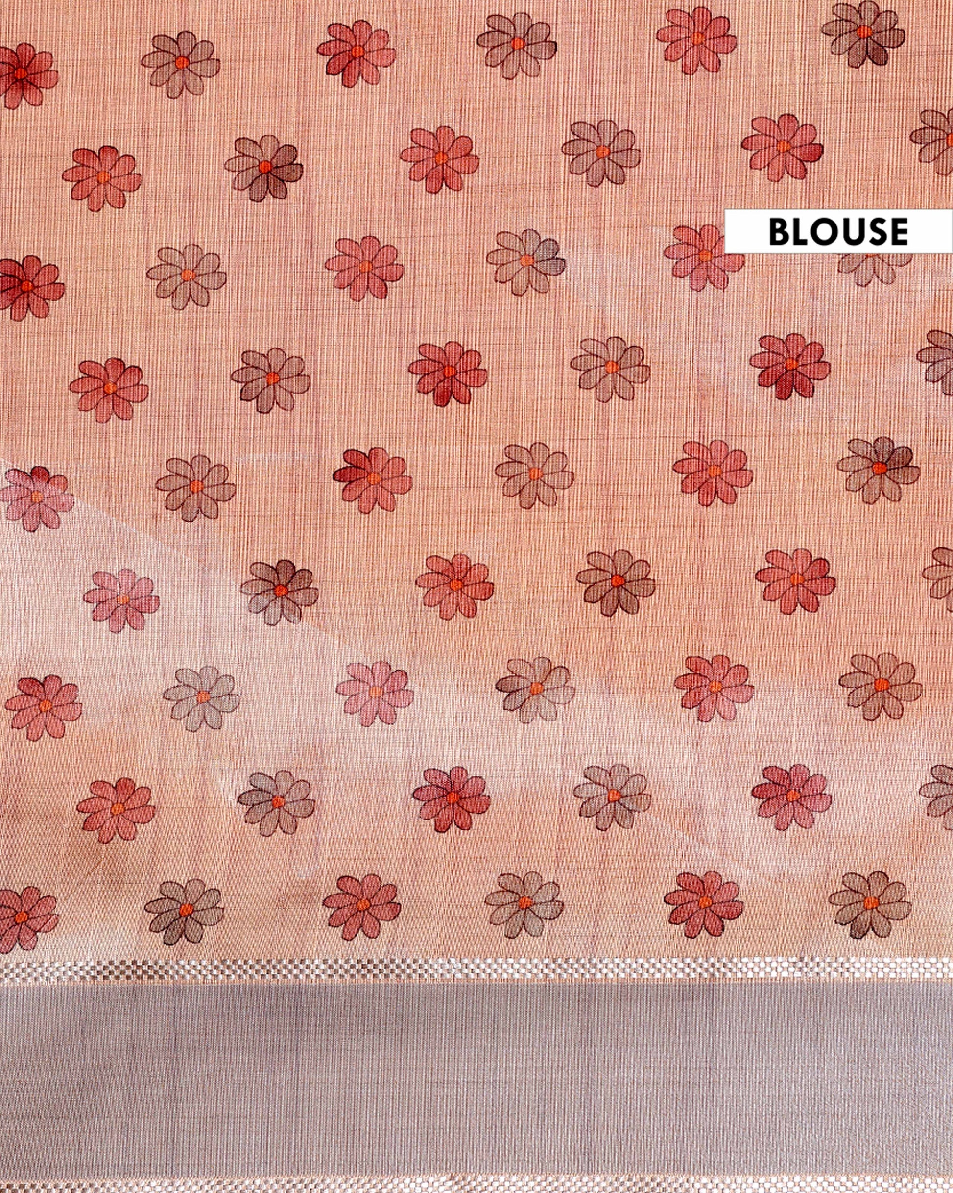 handcrafted-semi-chanderi-saree-with-floral-kalamkari-inspired-pallu-elegant-woven-border-peach