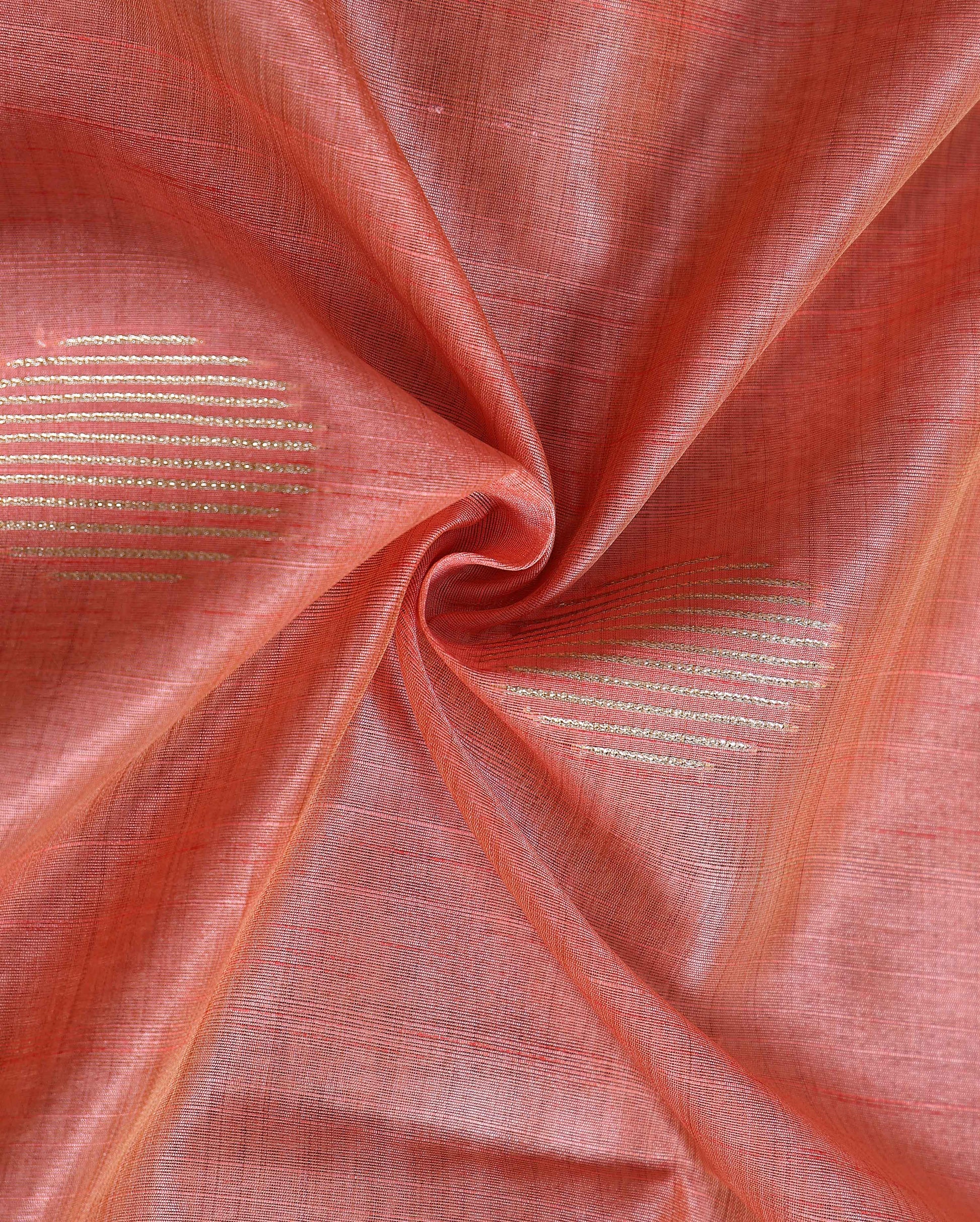 handcrafted-semi-chanderi-saree-with-floral-kalamkari-inspired-pallu-elegant-woven-border-peach