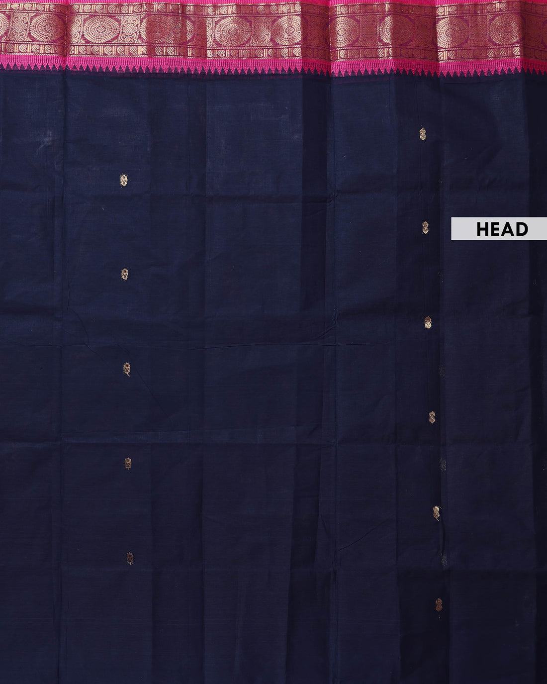 handloom-venkatagiri-handloom-cotton-saree-with-rich-zari-woven-border-and-small-butta-detailing-navy-blue-one