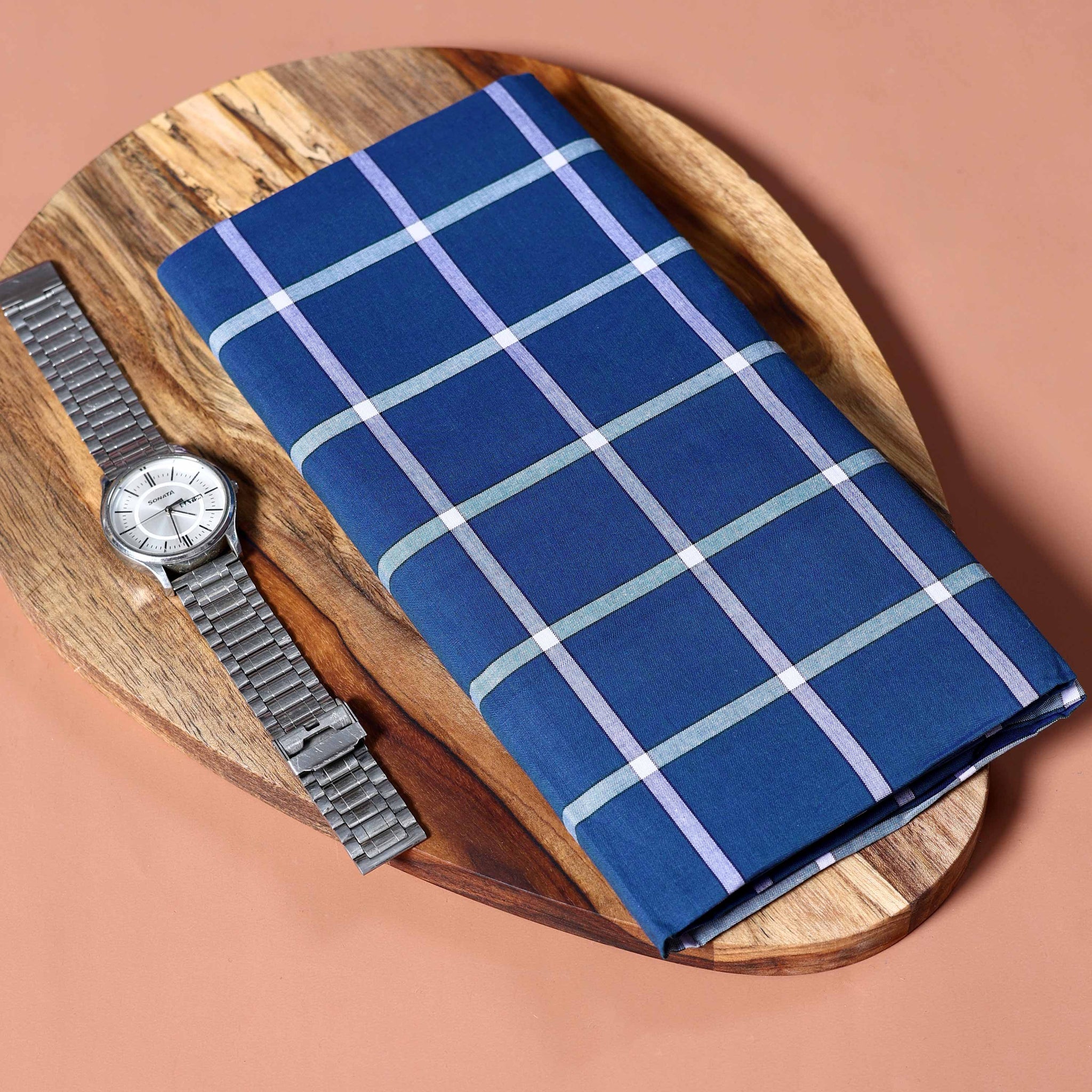 kibs-brand-mens-premium-cotton-checked-lungi-stitched-blue-kibs