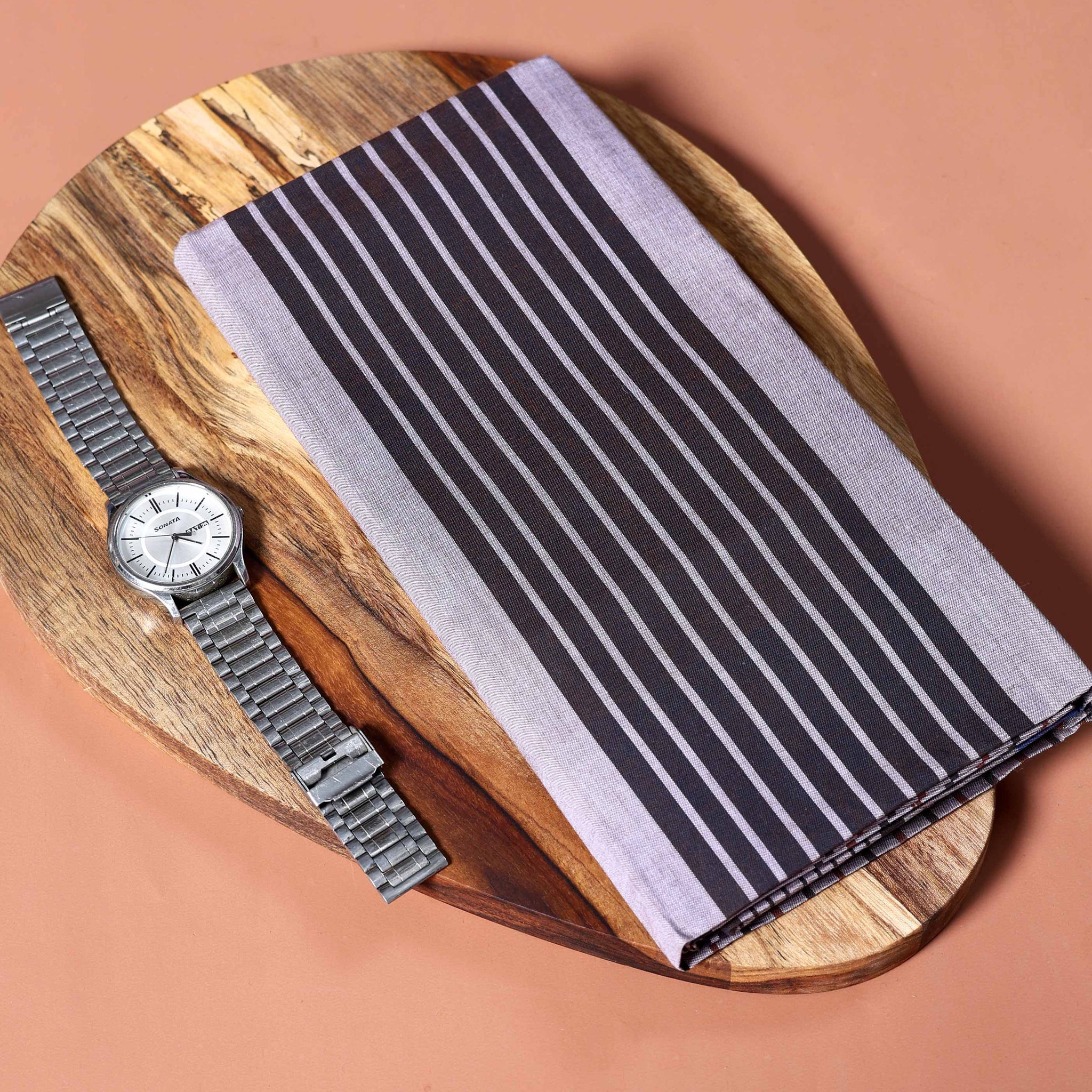 kibs-brand-mens-premium-cotton-striped-lungi-stitched-brown