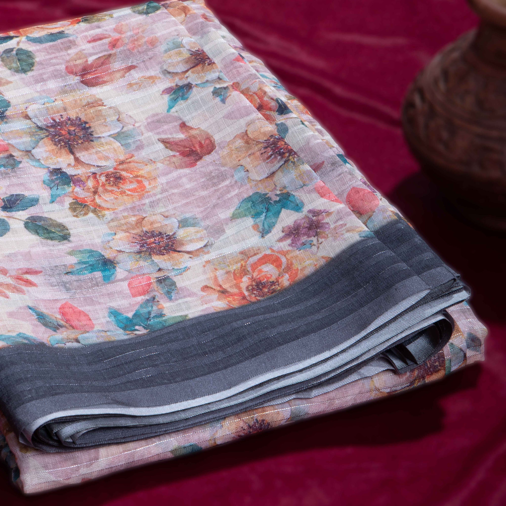 Cream Colour Cotton Saree