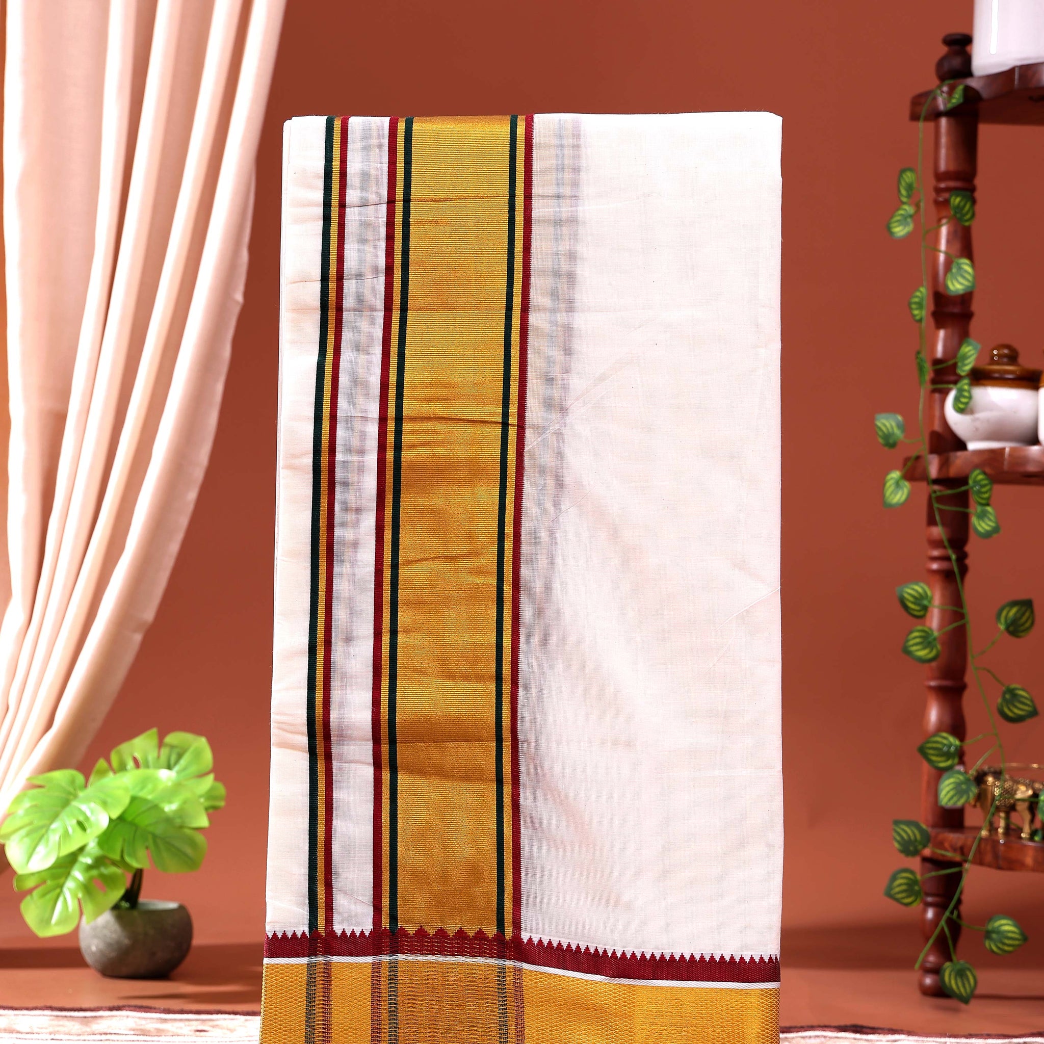 men-s-traditional-handloom-10-6-meter-cotton-dhoti-with-gold-border-off-white-one