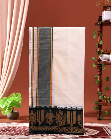 men-s-traditional-handloom-10-6-meter-cotton-dhoti-with-multi-border-off-white-eleven