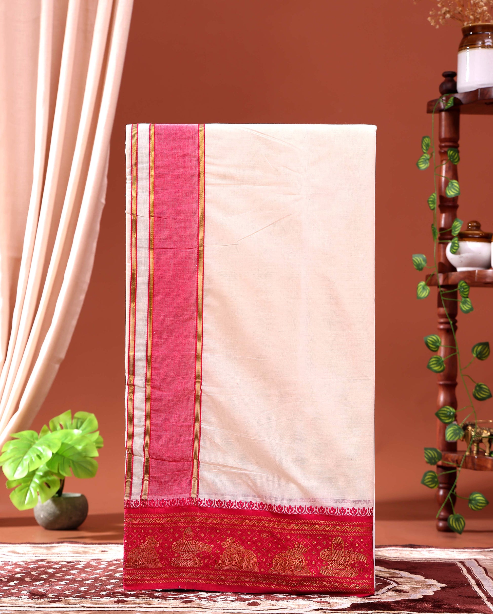 men-s-traditional-handloom-10-6-meter-cotton-dhoti-with-multi-border-off-white-ten