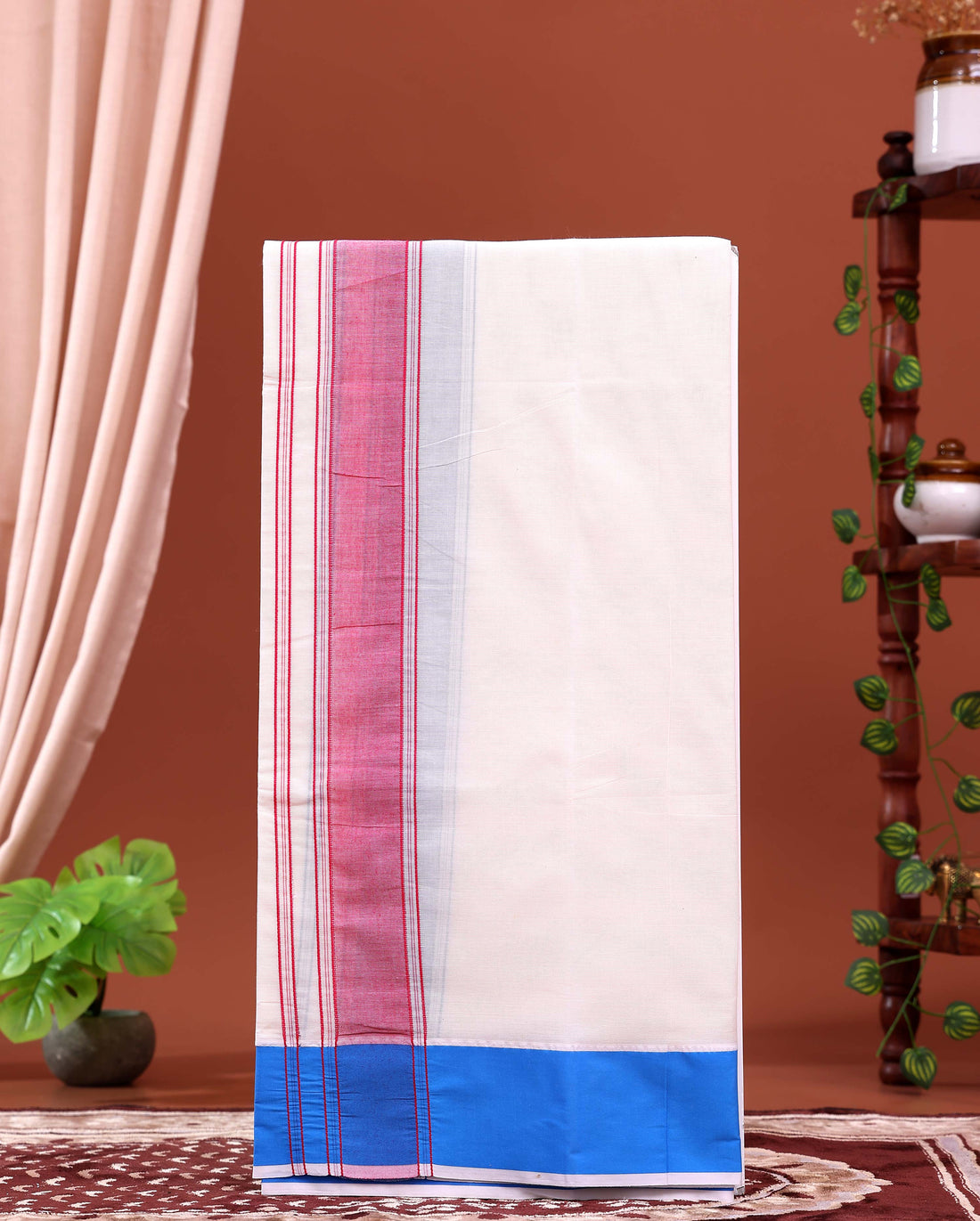 men-s-traditional-handloom-4-meter-cotton-dhoti-with-multi-border-off-white-four