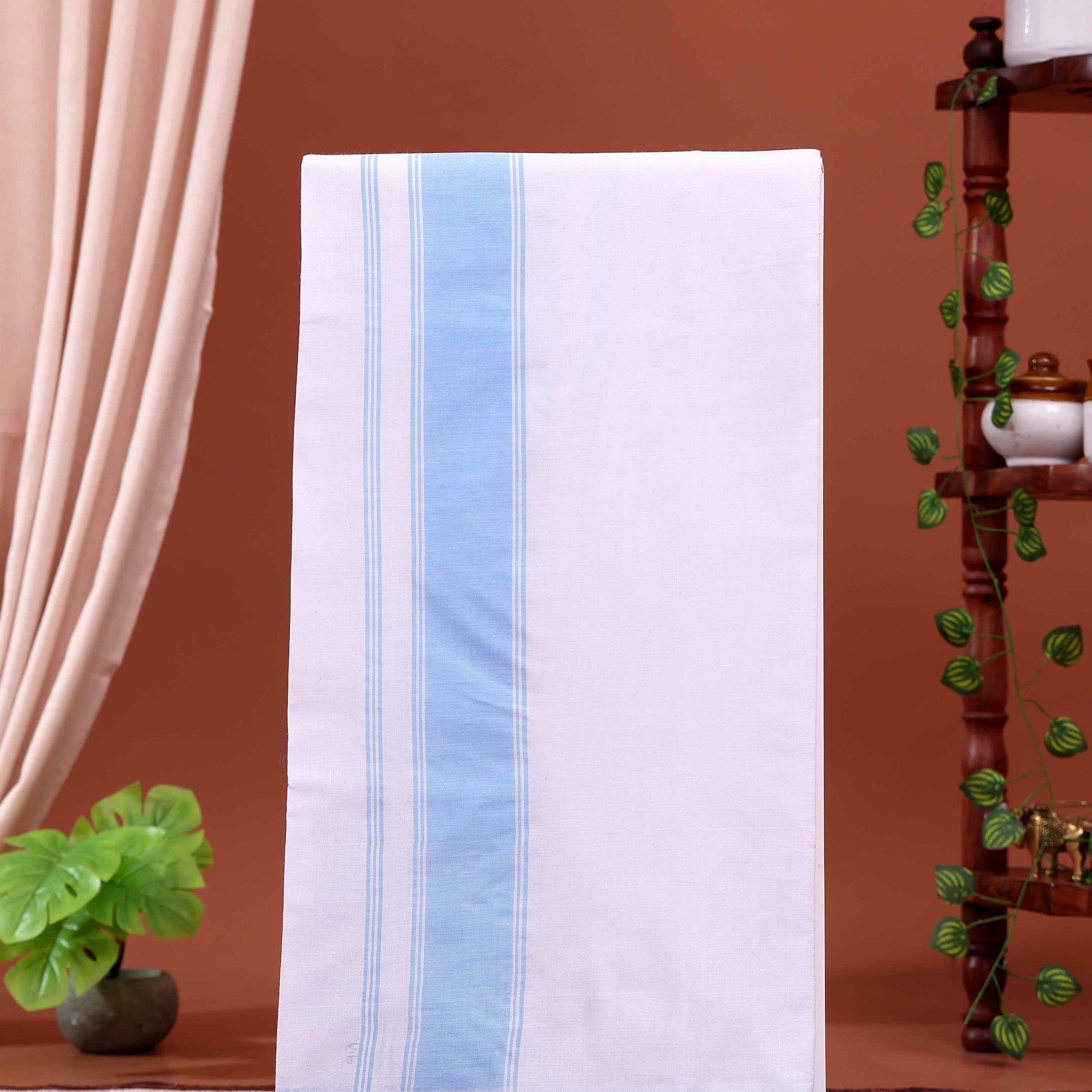 men-s-traditional-handloom-9-mulam-cotton-dhoti-with-blue-border-off-white