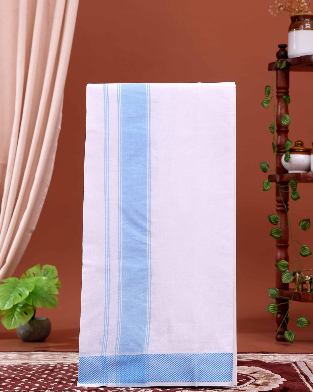 men-s-traditional-handloom-9-mulam-cotton-dhoti-with-blue-border-off-white