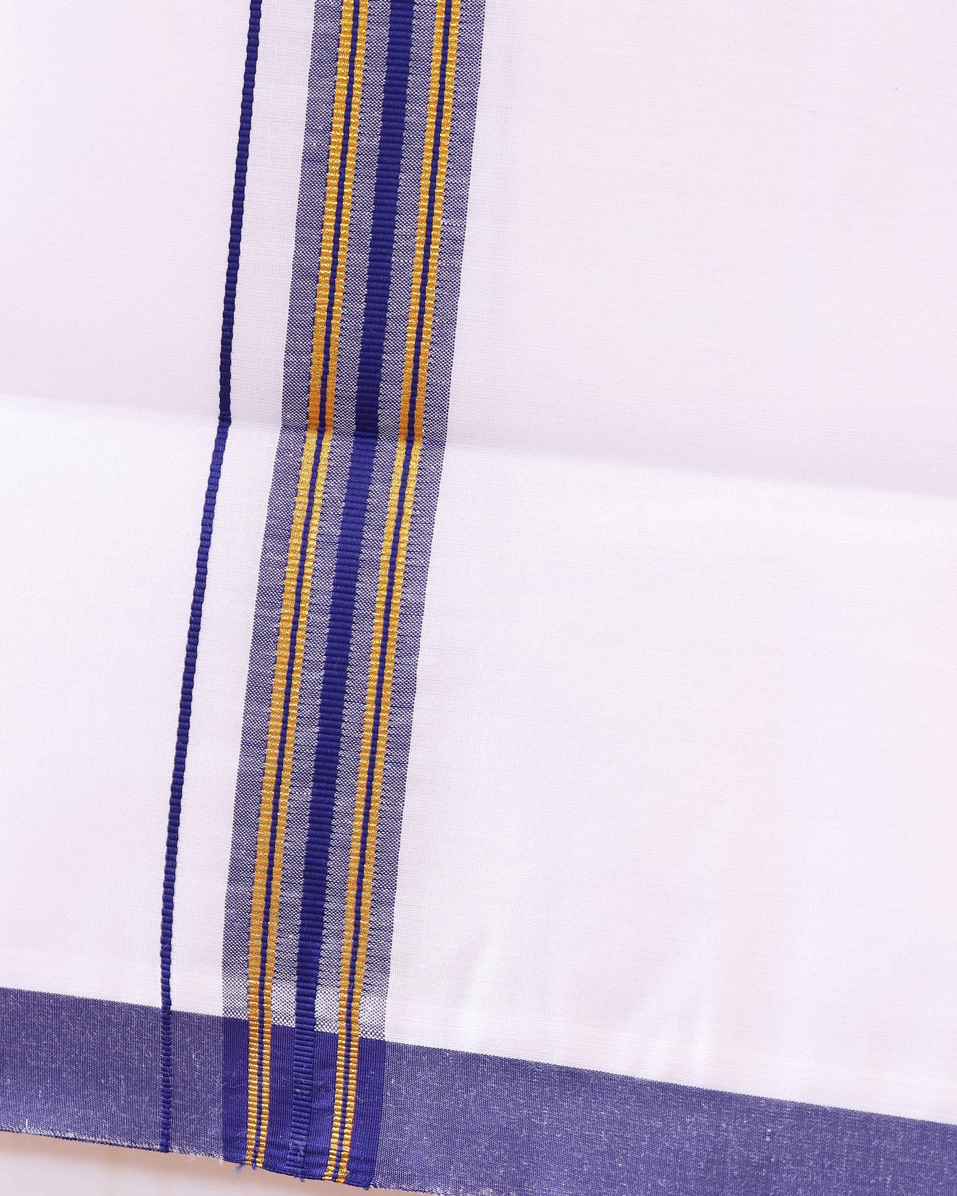 men-s-traditional-handloom-cotton-dhoti-with-gold-border-white-Dark Blue Border