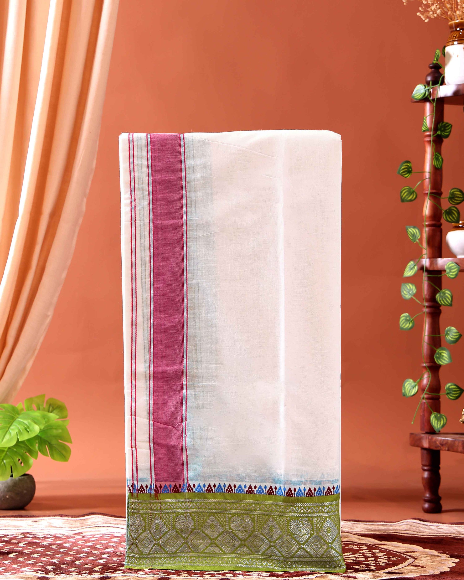 men-s-traditional-handloom-cotton-dhoti-with-multi-border-off-white-twenty eight